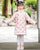 Sweetheart Pattern Wadded Kid's Cheongsam Knee Length Chinese Dress