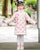 Vestido chino hasta la rodilla de cheongsam para niños con patrón de cariño
