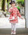 Mini robe chinoise Cheongsam à motif papillon et col mandarin