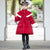 Fur Cuff Chinese Style Girl's Wadded Coat with Cape