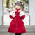 Fur Cuff Chinese Style Girl's Wadded Coat with Cape