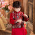 Panda Pattern Brocade Tradtional Chinese Style Boy's Wadded Suit