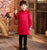Panda Pattern Brocade Tradtional Chinese Style Boy's Wadded Suit