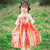 Kyuubi Kitsune Embroidery Girl's Han Chinese Costume Princess Dress