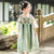 Trumpet Sleeve Butterfly Embroidery Girl's Han Chinese Costume Princess Dress