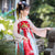 Long Sleeve Phoenix Embroidery Girl's Han Chinese Costume Princess Dress