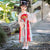 Long Sleeve Phoenix Embroidery Girl's Han Chinese Costume Princess Dress