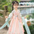 Long Sleeve Rabbit Embroidery Girl's Han Chinese Costume Princess Dress