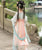 Abito da principessa in costume cinese Han da ragazza con ricamo floreale con manica a tromba