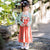 Robe de princesse de costume chinois de Han de fille de broderie florale de manche de trompette