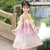 Long Sleeve Floral Embroidery Girl's Han Chinese Costume Princess Dress