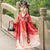 Trumpet Sleeve Fairy Embroidery Girl's Han Chinese Costume Princess Dress