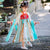 Floral Embroidery Girl's Han Chinese Costume Princess Dress with Water-sleeve