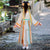 Floral Embroidery Girl's Han Chinese Costume Princess Dress with Water-sleeve