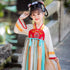 Floral Embroidery Girl's Han Chinese Costume Princess Dress with Water-sleeve