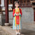 Floral Embroidery Girl's Han Chinese Costume Princess Dress