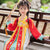 Floral Embroidery Girl's Han Chinese Costume Princess Dress