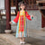 Floral Embroidery Girl's Han Chinese Costume Princess Dress