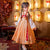 Long Sleeve Floral Embroidery Girl's Han Chinese Costume Princess Dress