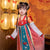 Robe de princesse de costume chinois de Han de fille de broderie florale de manche de trompette