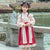 Trumpet Sleeve Floral Embroidery Girl's Han Chinese Costume Princess Dress