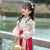 Trumpet Sleeve Floral Embroidery Girl's Han Chinese Costume Princess Dress