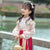 Trompetenärmel Blumenstickerei Mädchen Han Chinese Kostüm Prinzessin Kleid