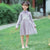 Long Sleeve Floral Embroidery Girl's Han Chinese Costume Princess Dress
