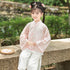 Long Sleeve Floral Embroidery 2-Pieces Han Costume Girl's Chinese Suit