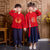 Long Sleeve Retro Dragon Embroidery Han Chinese Costume for Boy