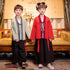 Long Sleeve Floral Embroidery Han Chinese Costume for Boy