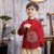 Long Sleeve Dragon Embroidery Han Chinese Suit for Boy