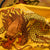 Nappe de chemin de table orientale brocart broderie dragon