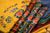 Mantel de camino de mesa oriental brocado bordado de peonía