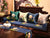 Lotus Embroidery Brocade Traditional Chinese Seat Cushion