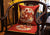 Cojín de asiento chino tradicional con brocado bordado de dragones