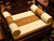 Funda de cojín chino tradicional de lino bordado auspicioso