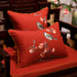 Housses de coussin chinoises traditionnelles en lin brodées d'oiseaux