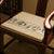 Cuscino del sedile cinese tradizionale in lino ricamato con pino e gru