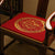 Cojín de asiento chino tradicional de lino bordado auspicioso
