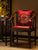 Cojín de asiento chino tradicional de lino bordado Cyprinus