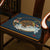 Cyprinus Embroidery Linen Traditional Chinese Seat Cushion