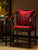 Cojín de asiento chino tradicional de lino bordado de pino