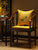 Cojín de asiento chino tradicional de lino bordado Lotus