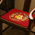 Coussin de siège chinois traditionnel en lin de broderie de caractère Fu