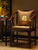 Cuscino del sedile cinese tradizionale in lino con ricamo personaggio Fu