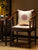 Cuscino del sedile cinese tradizionale in lino ricamato di buon auspicio