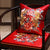 Cojín de asiento chino tradicional con brocado bordado de dragones y peonía