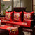 Cuscino per sedile cinese tradizionale in broccato con ricamo di draghi e peonia