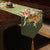 Mantel de camino de mesa oriental con brocado bordado de dragón y peonía
